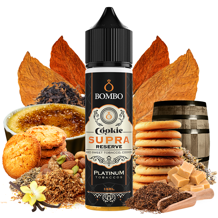 Aroma Cookie Supra Reserve 15ml/60 (Longfill) - Platinum Tobaccos by Bombo