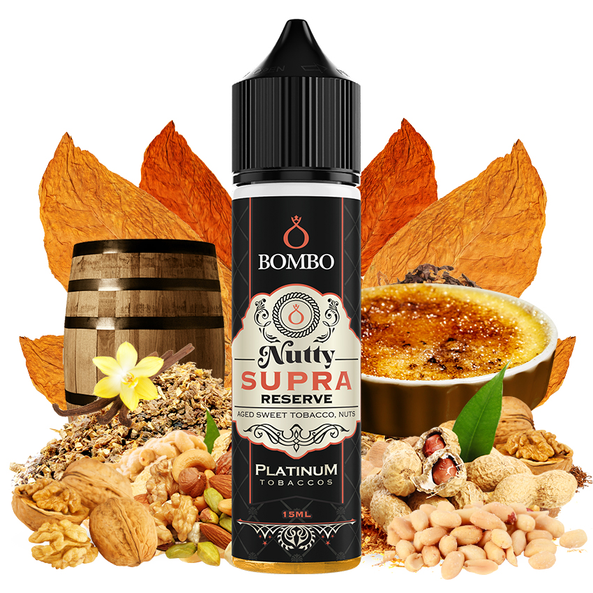 Aroma Nutty Supra Reserve 15ml/60 (Longfill) - Platinum Tobaccos by Bombo